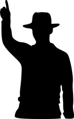 Cricket Umpire Silhouette