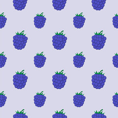 Seamless pattern with blackberry. Vector illustration.