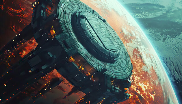A sci-fi thriller set on a space station orbiting a distant planet, where a crew discovers a hidden alien civilization with mysterious intentions