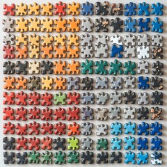Naklejka premium A Unique Puzzle on a White Background