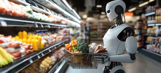 Robot Shopping for Groceries in a Modern Supermarket