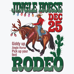 Western Christmas Png, Jingle Horse Png, Giddy Up Png, Sublimation Design, Cowboy Christmas Png, Cowboy Santa
