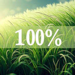 Banner 100% natural, BIO, we live healthy, suitable as an advertisement for organic food