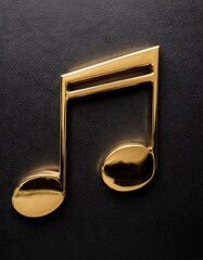 gold music note  musical symbol sign metal metallic golden