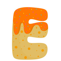 Cute English letters with donut pattern 