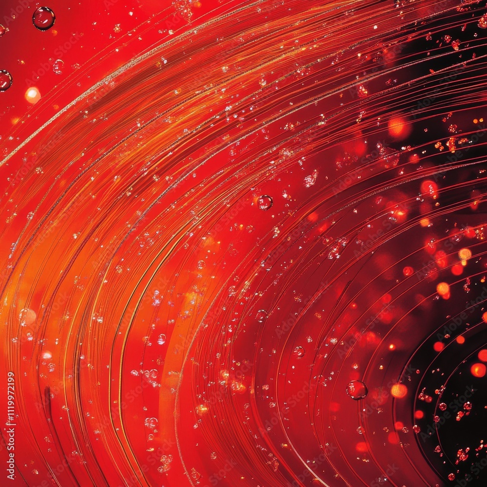 Poster Dark Red vector Circles, lines with colorful gradient on abstract background. Glitter abstract illustration with blurred drops of rain. Elegant design for wallpapers.
