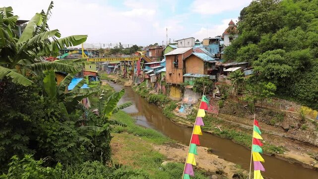 Rainbow village in Malang Kampung Warna-Warni Jodipan Malang, Indonesia