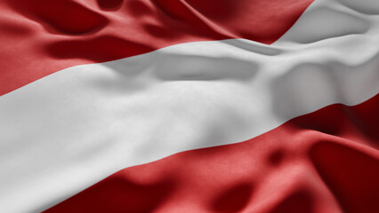 Close-up of Waving Austria flag