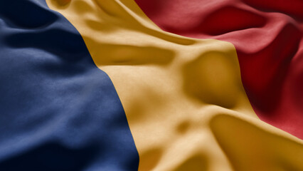 Close-up of Waving chad flag