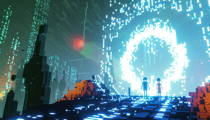 Pixelated Portal: Two gamers discover a glitch in their favorite video game that transports them into the digital world, where they must level up, solve quests, and defeat bosses to return home