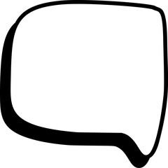 Fototapeta premium Empty speech bubble vector provides space for dialogue, questions, or comments, encouraging communication and expression