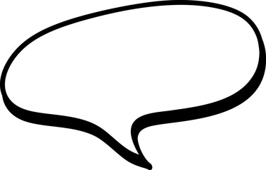 Empty speech bubble vector provides space for dialogue, questions, or comments, encouraging communication and expression