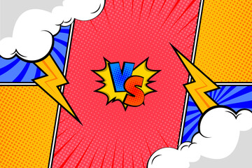 style comic book background pop art vector template cloud cartoon