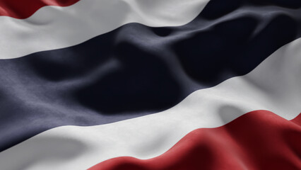 Close-up of Waving Thailand flag