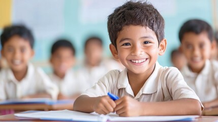 Supportive educator fostering a positive learning environment, encouraging student engagement, demonstrating enthusiasm, promoting academic growth and confidence through personalized assistance.