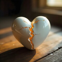 broken egg in a glass