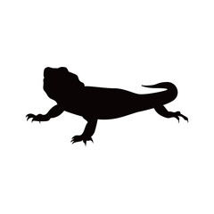lizard silhouette isolated on white background. Lizard icon vector illustration design.