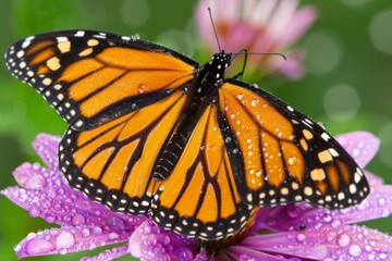 Naklejka premium Butterfly on flower