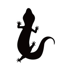 lizard silhouette isolated on white background. Lizard icon vector illustration design.