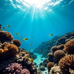 Obraz premium coral reef and fishes