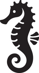 black seahorse silhouette vector for stylish, modern artwork applications. © Creative Image  