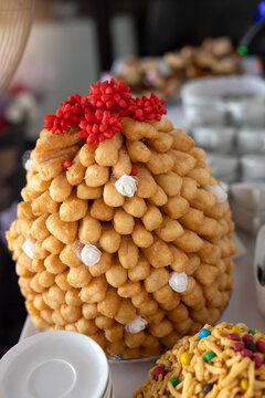 traditional holiday dessert chak chak at a party