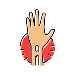 broken arm fracture injury color icon vector. broken arm fracture injury sign. isolated symbol illustration