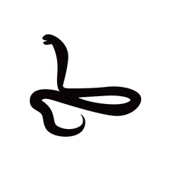 Black Snake Silhouette  icon vector