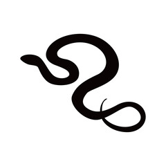 Black Snake Silhouette  icon vector