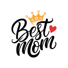 Best mom typography t-shirt vector design illustration	