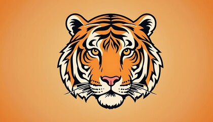 Tiger logo for websites and channels tiger icon or modern line symbol.  line art and icon design ,3