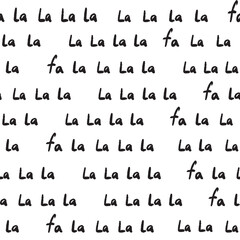 Hand drawn christmas seamless pattern. Calligraphy doodle for Christmas. Hand drawn lettering in simple style