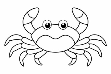 cartoon crab line art