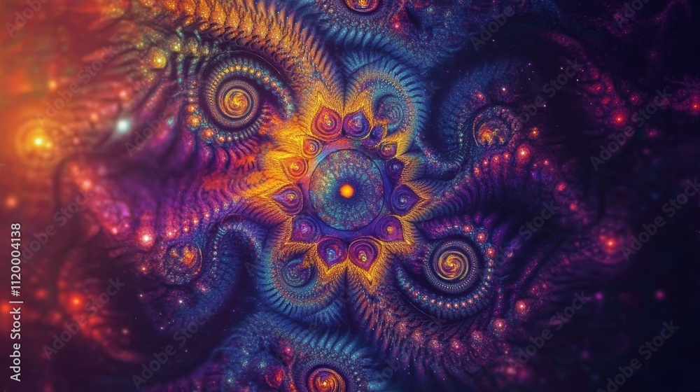 Wall mural embark on a mesmerizing psychedelic voyage through space with captivating visuals and colors