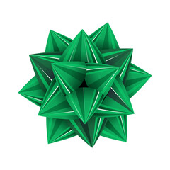 Christmas green star gift bow