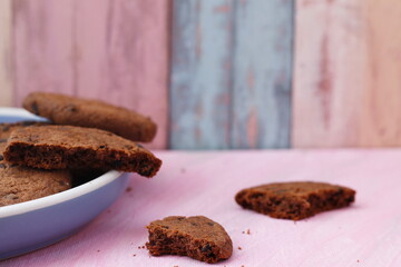 chocolate chip cookies on a plate
