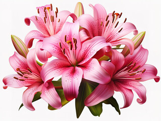 Excellent Lily watercolor illustration design vector illustration template