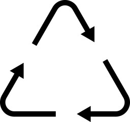 Recycle icon, trash symbol, Recycling sign, Recycle symbol Isolated illustration.