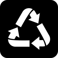 Recycle icon, trash symbol, Recycling sign, Recycle symbol Isolated illustration.