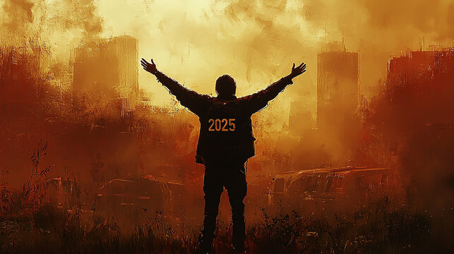 
corredor na bandeira "2025" dos EUA