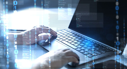 Cyber security firewall interface protection concept.Personal data security and banking. Protecting herself from cyber attacks.	
