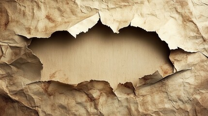 Fototapeta premium Vintage Paper Texture with Torn Edges for Creative Use