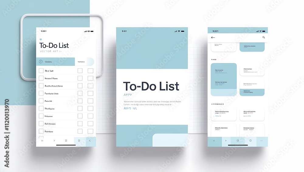 Wall mural mobile application to do list interface design