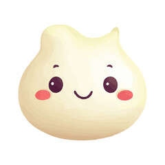 cheerful cartoon fruit with bright smiling face.