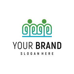 people team logo design element vector template