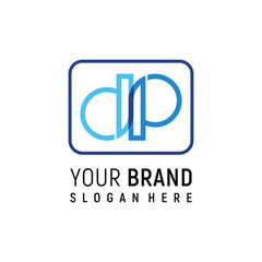 letter dp logo design element vector template