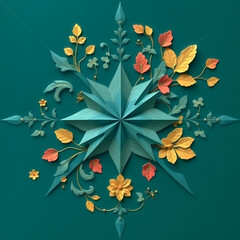 Obraz premium green floral background with flowers
