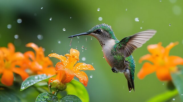 Hummingbird Sipping Nectar in High Definition