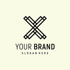 Obraz premium letter x tech logo design element vector template