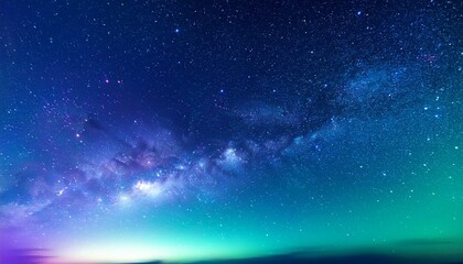 an outer space gradient background from dark midnight blue to a rich violet dotted with stars showcased against a mint background ideal for creating a sense of the cosmos